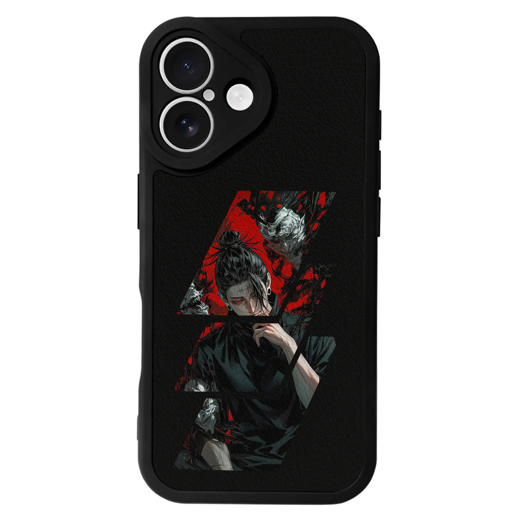 呪術廻戦 グッズ,夏油 傑 - IPhone 16シリーズ対応 ・ シリコンスマホケース ・ レザー調 ・ 高精度フィット ・ 耐衝撃 ・ ワイヤレス充電対応 ・ 精密カット